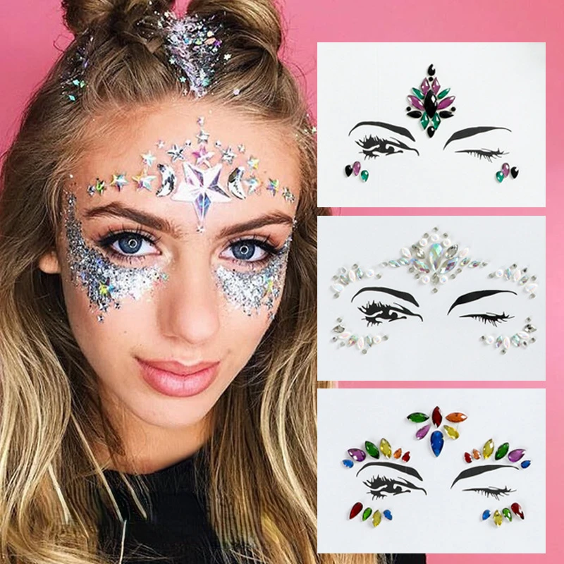 Beauty Gems Makeup - Kristall Gesicht Juwelen Tattoo Aufkleber Frauen