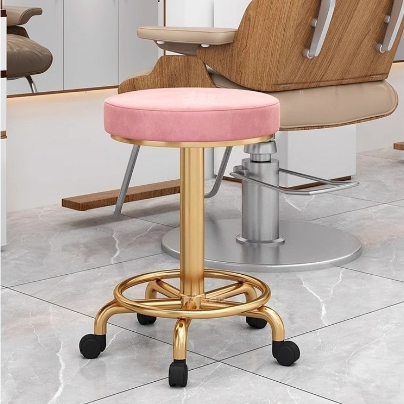 Beauty Makeup Chair - Moderner, einfacher Schönheitshocker, professioneller drehbarer Friseurhocker,