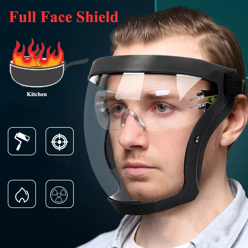 Sheet Face Mask Pack - Sphärische Schutzbrille, wiederverwendbare, staubdichte, beschlagfreie Schutzmaske