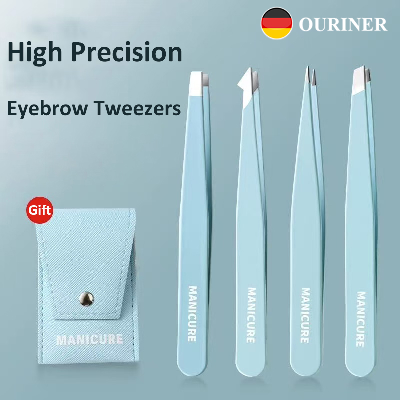 Beauty Makeup Remover - 4-teilige bunte Augenbrauenpinzette, Haarschönheit, Abzieher für