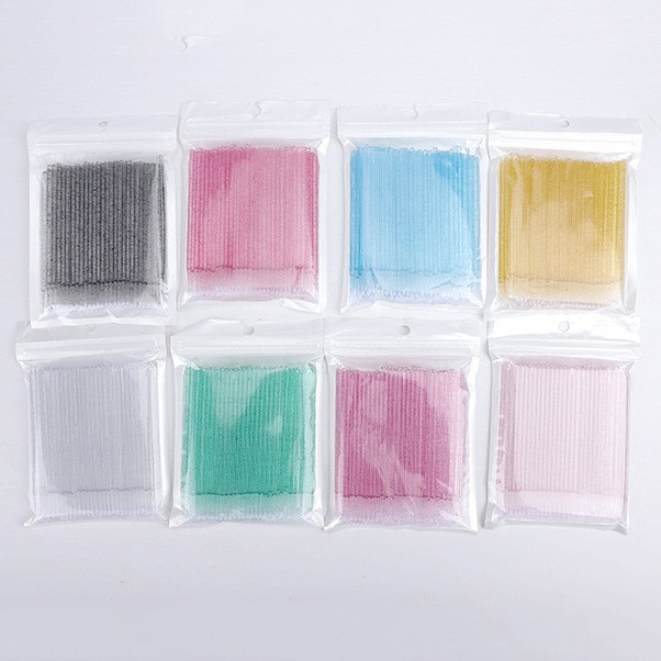 Beauty Makeup Remover - 100 Stück Einzelne Make-up-Entfernungsbürsten, Wimpern-Mikrobürsten, Schönheits-Reinigungswerkzeuge,