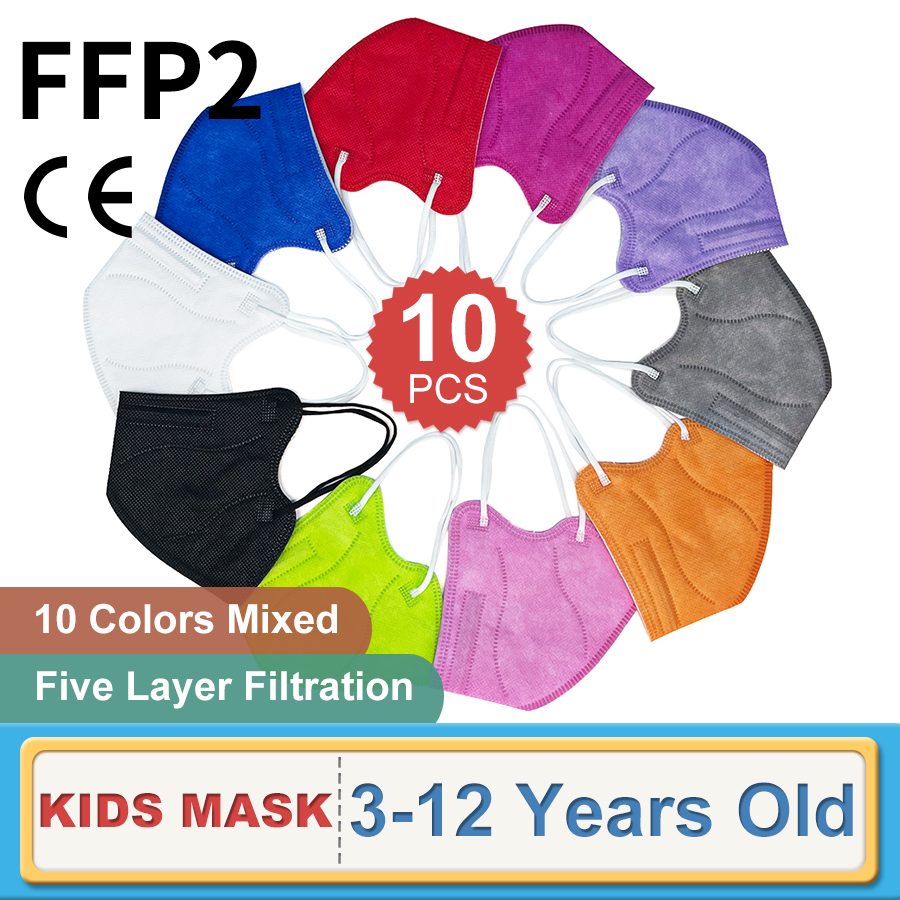 Sheet Face Mask Pack - 10PCS Kinder FFP2 Gesichtsmaske KN95 Mascarillas