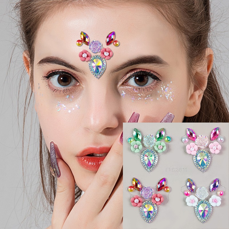 Beauty Gems Makeup - Neue 3D-Strasssteine für Gesicht, Festival, Make-up,