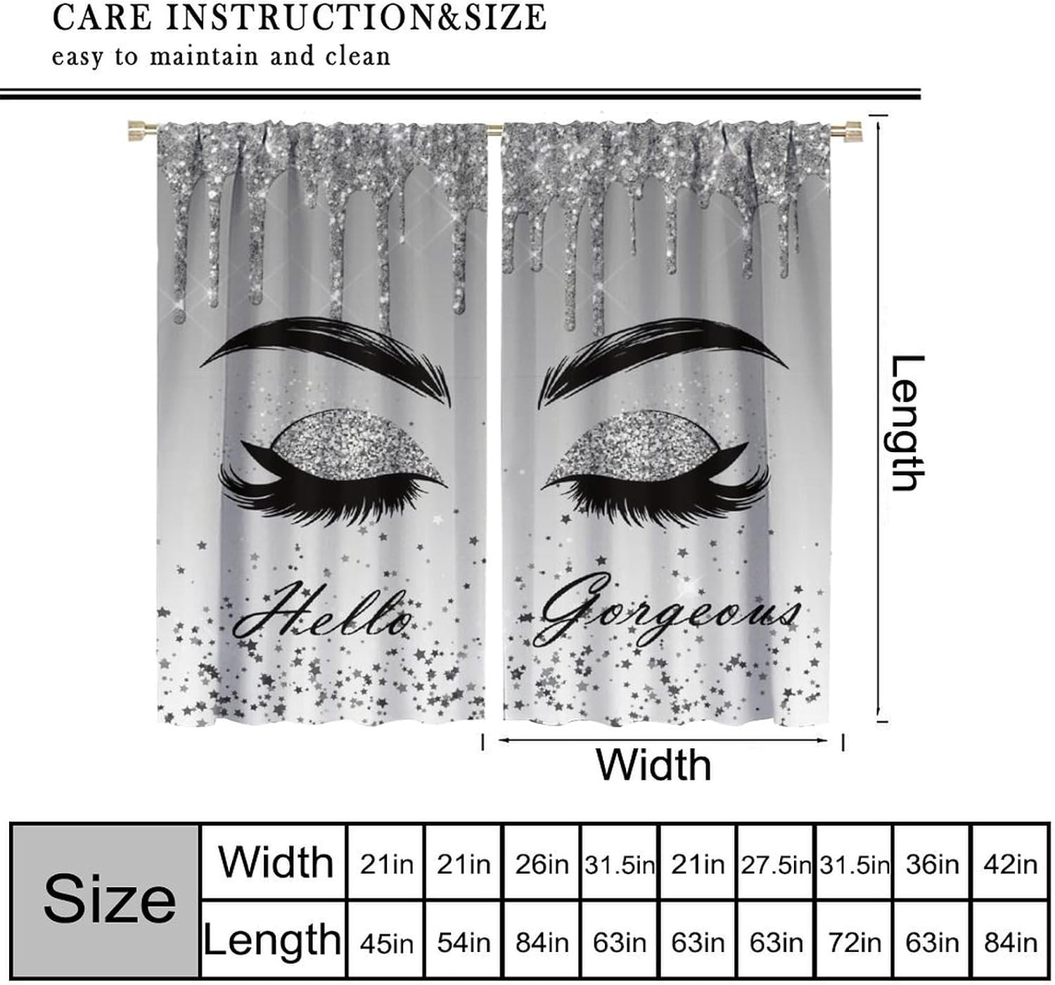 Silberner Glitzer-Wimpernvorha – Beauty Makeup Filter Bewertung und Preis