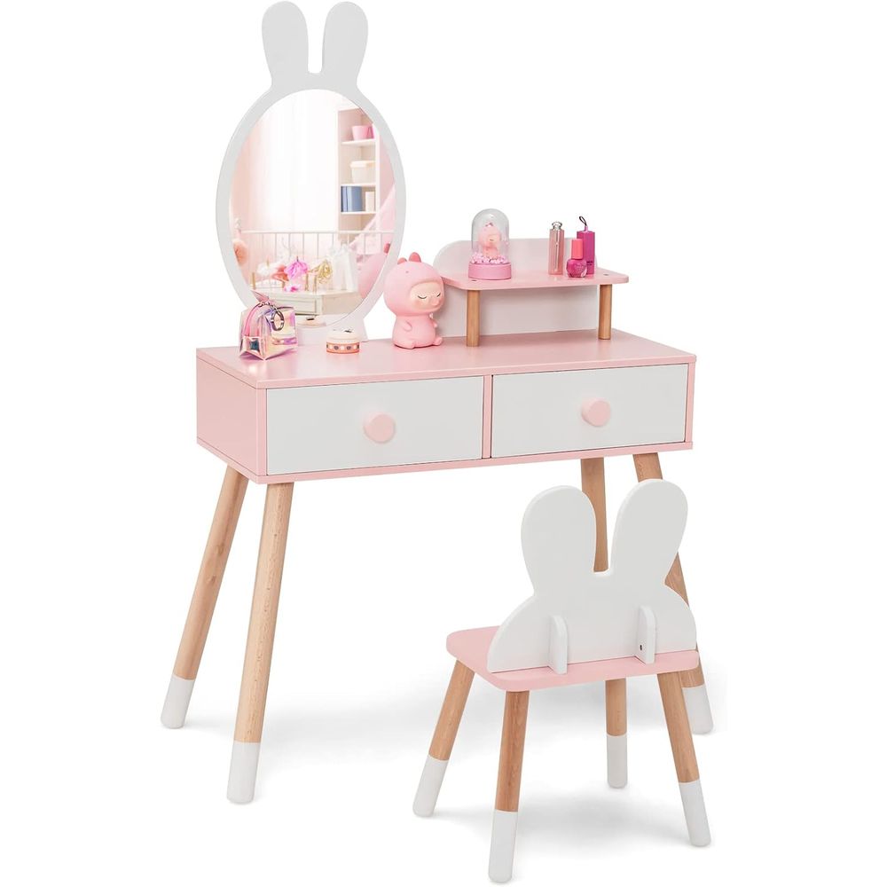EY Kinder-Schminktisch, Hasen- – Beauty Makeup Chair Bewertung und Preis