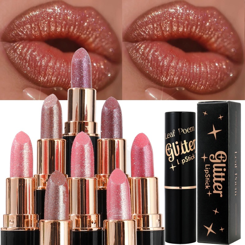 Metallic-Glitzer-Lippenstift,  – Beauty Kiss Makeup Bewertung und Preis