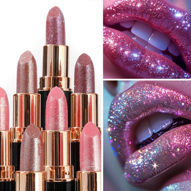 Metallic-Glitzer-Lippenstift,  – Beauty Kiss Makeup Bewertung und Preis