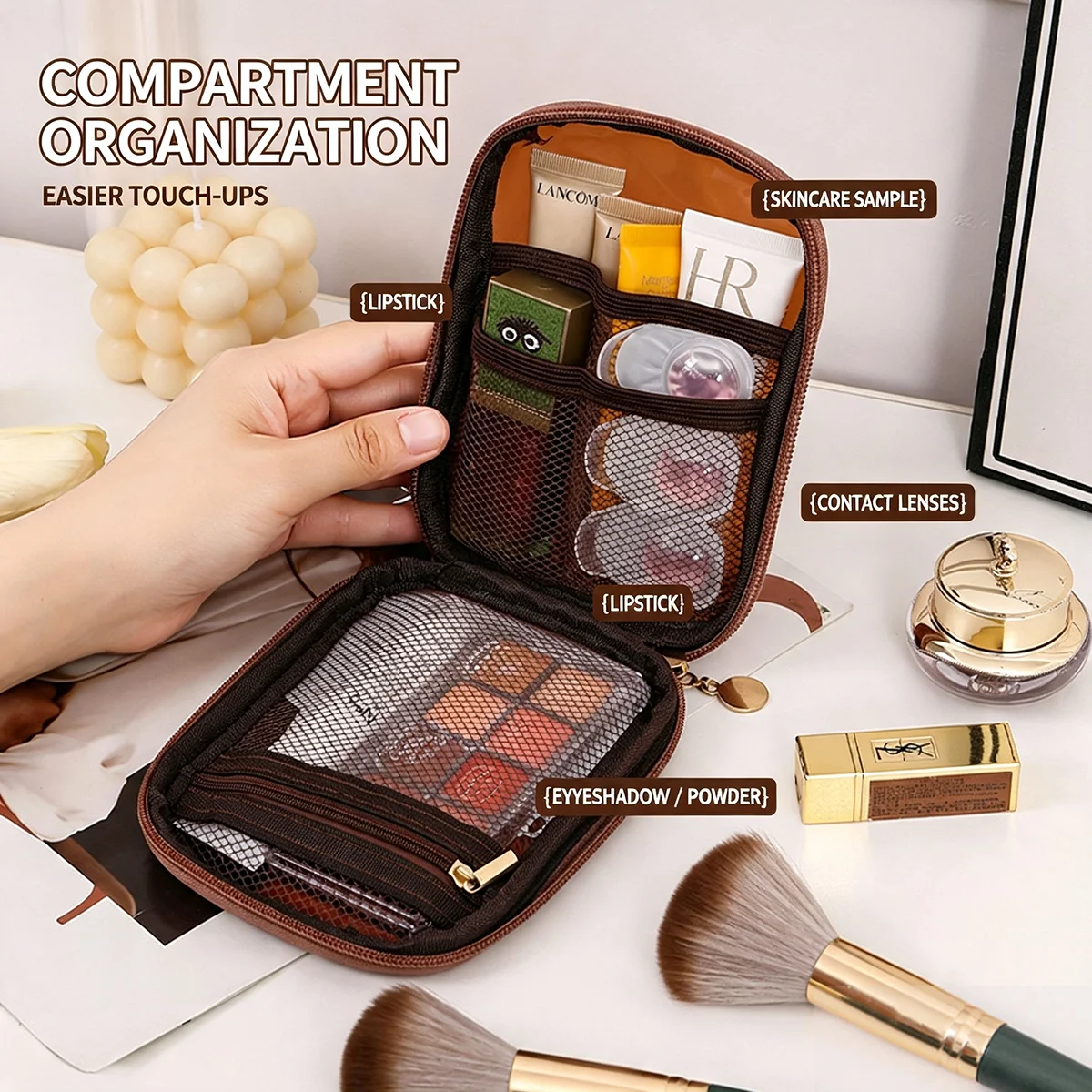 Transparente tragbare Kosmetik – Beauty Kiss Makeup Bewertung und Preis