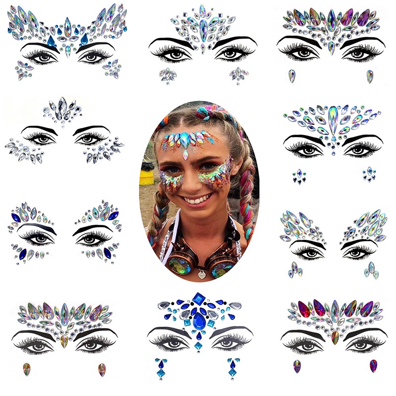 3D Strass Glitzer-Gesichtsaufk – Beauty Gems Makeup Bewertung und Preis